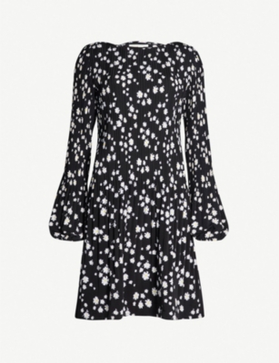 Purple Leopard Print Knee Length Dress